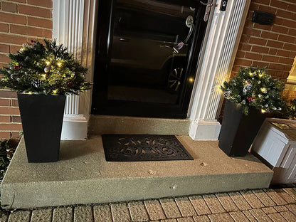 Pre-lit Artificial Christmas Tree Urn Filler ,Weatherproof sparkle for entryways and patios