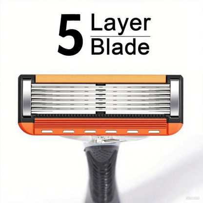 24/48-Piece Men's Razor Blade Replacement Set with Free Handle - Ultra Sharp Stainless Steel Blades for Smooth Shaving